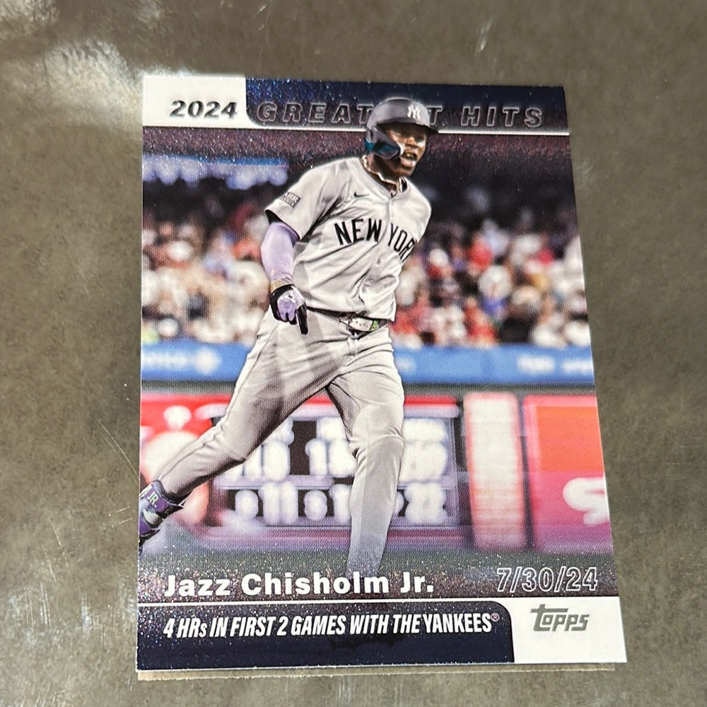 Topps jazz Chisholm Junior greatest hits Yankees card